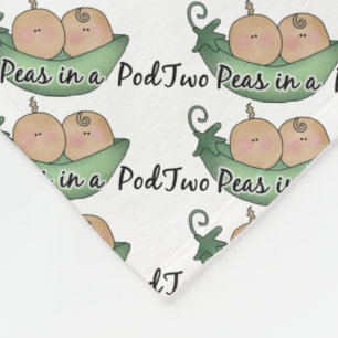 Two peas in a pod twin baby blanket