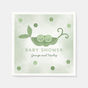 Two Peas In a Pod Twin Baby Shower Napkin