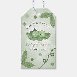 Two Peas In a Pod Twin Boy Girl Baby Shower Favour Gift Tags