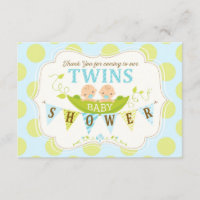 Two Peas in a Pod Twin Boys Thank You