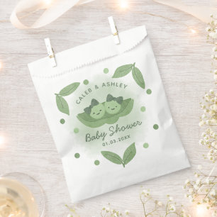 Two Peas In a Pod Twin Girls Baby Shower Favour Bags