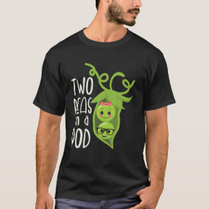 Two Peas In A Pod Valentines Day In Love Vegan Veg T-Shirt