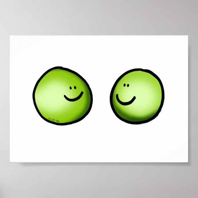 Two peas in love poster (Front)