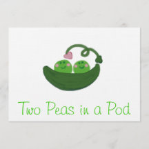 Two Peas in Pod Invitations