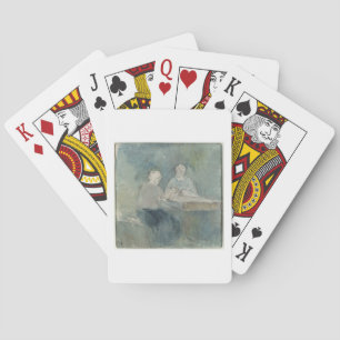 Two Peasants at the Table, c.1874 (w/c on paper) Playing Cards