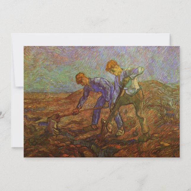 Two Peasants Digging by Vincent van Gogh (Front)