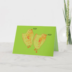 Two peeps on a card