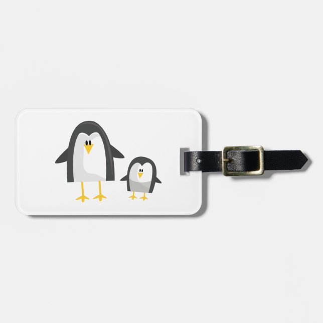 Two Penguins Luggage Tag (Front Horizontal)