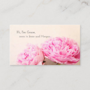 Two peonies pink mum calling card