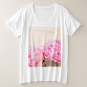 Two peonies pink plus size T-Shirt