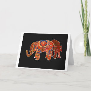 "Two Persian Elephants" Card