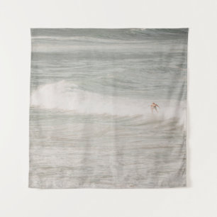 TWO PERSON SURFING ON SEA WAVES DURING DAYTIME TAPESTRY