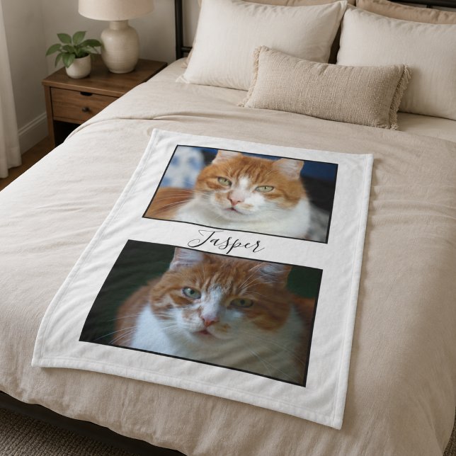 Two Pet Photo Fleece Blanket (Creator Uploaded)