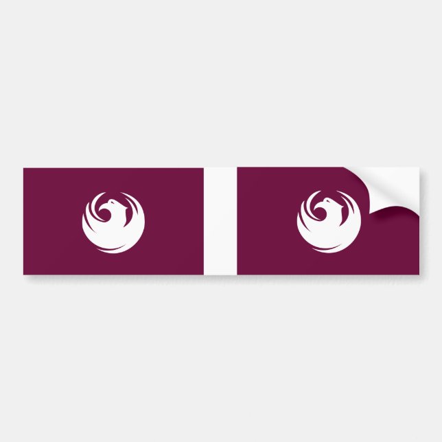 TWO Phoenix Flags Bumper Sticker (Front)