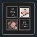 Two Photo and Text Template Square Wall Clock<br><div class="desc">Two Photo and Text Template .. simply add your own photographs and text to this great wall clock .. easy to personalize .. customizable photo template clock from Ricaso - perfect gift-ideas</div>