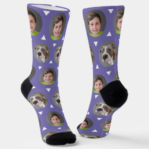Two Photo Child or Pet Photo Custom Socks