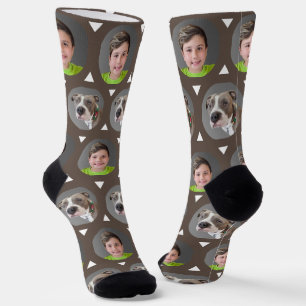 Two Photo Child or Pet Photo Custom Socks