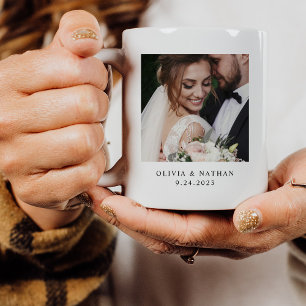 Two Photo   Custom Wedding Anniversary Coffee Mug