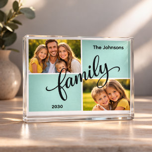 Two Photo Gallery Personalised Family  Block