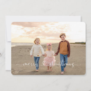 Two Photo Simply Us II Flat Holiday Card