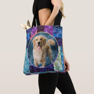 TWO PHOTOS Custom Cosy Quilt Pattern Tote Bag