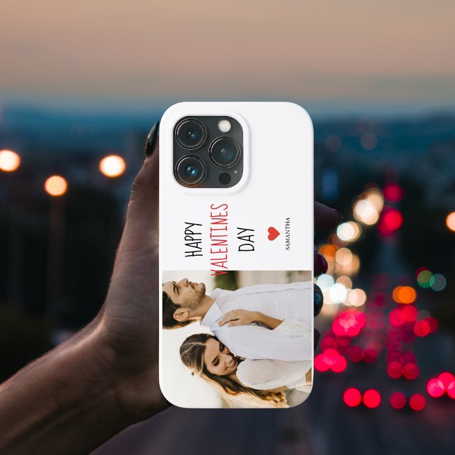 Two Photos | Happy Valentines Day | Couple Gift Case-Mate iPhone Case (Creator Uploaded)