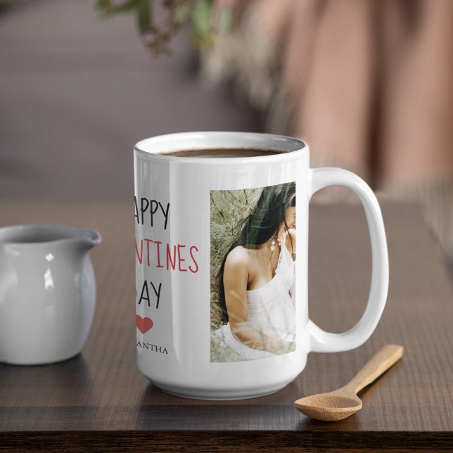 Two Photos | Happy Valentines Day | Couple Gift Coffee Mug (Creator Uploaded)