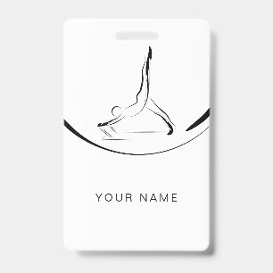 Two Pilates Poses on the Reformer ID Badge