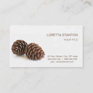 Two pinecones business card