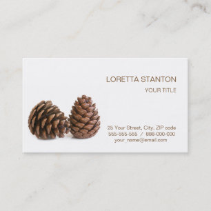 Two pinecones business card