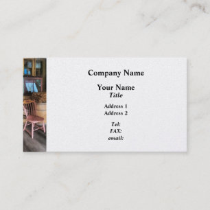 Two Pink Chairs In General Store Business Card