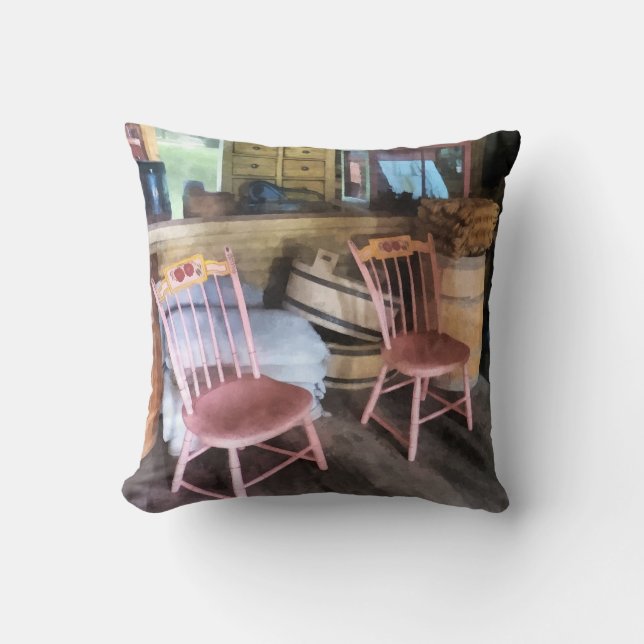 Two Pink Chairs In General Store Cushion (Front)