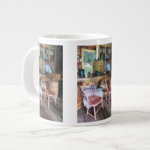 Two Pink Chairs In General Store Large Coffee Mug