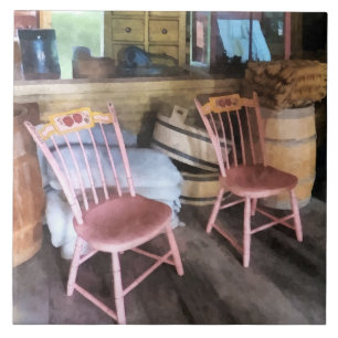 Two Pink Chairs In General Store Tile