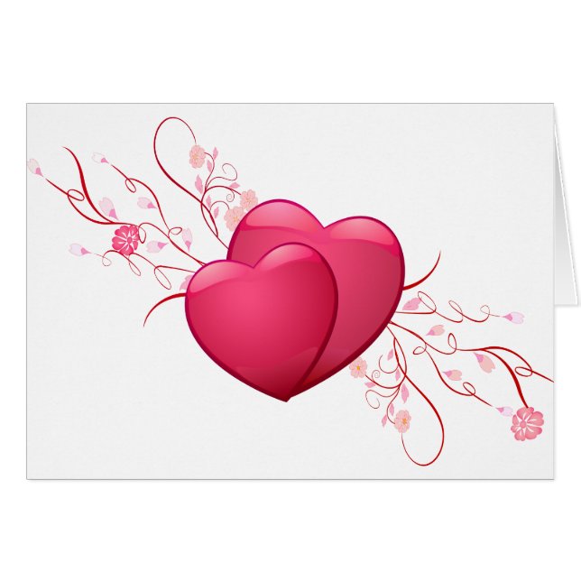 Two Pink Hearts (Front Horizontal)