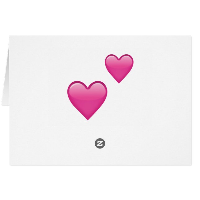 Two Pink Hearts - Emoji (Back Horizontal)