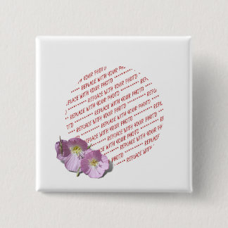 Two Pink Poppies Photo Frame 15 Cm Square Badge