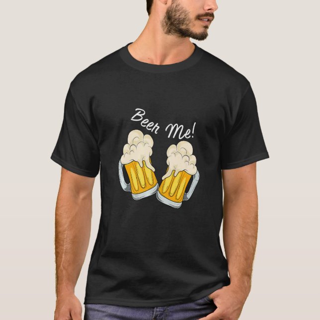 Two Pints of Beer Illustration for Brew Lovers Pre T-Shirt (Front)