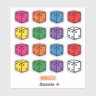 Two Pips  -  Multi-Colored Dice