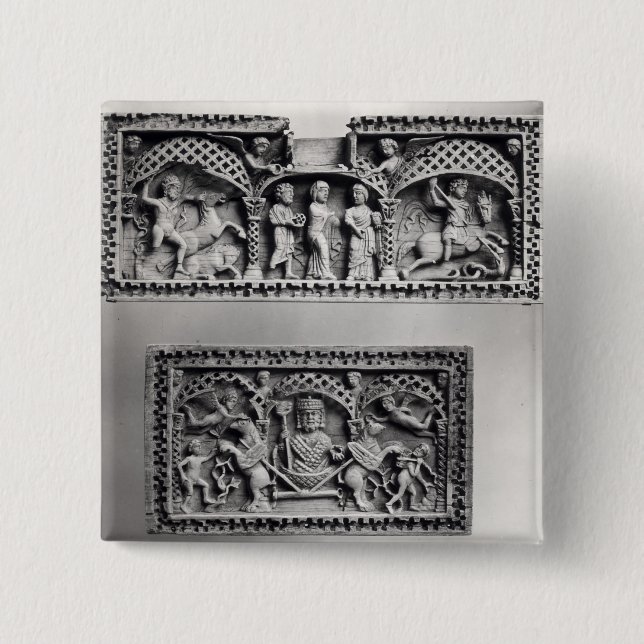 Two plaques from a chest 15 cm square badge (Front)