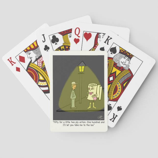 Two Ply Funny Cartoon Playing Cards (Back)