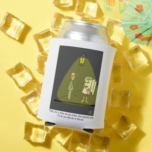 Two Ply Funny Cartoon Poster Can Cooler (In Situ Summer)