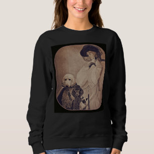 Two Poodles A Siamese Cat And A Classy Lady Sweatshirt