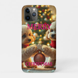 TWO POODLES CELEBRATING CHRISTMAS Case-Mate iPhone CASE