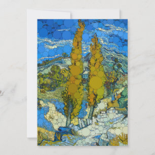 Two Poplars by After Vincent van Gogh Holiday Card