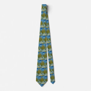 Two Poplars in the Alpilles by Vincent Van Gogh Tie