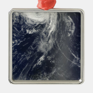 Two powerful storms span the Atlantic Ocean Metal Tree Decoration