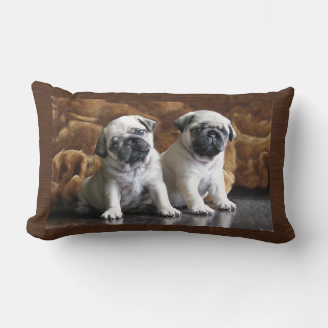 Two Pugs Pillow (Front)