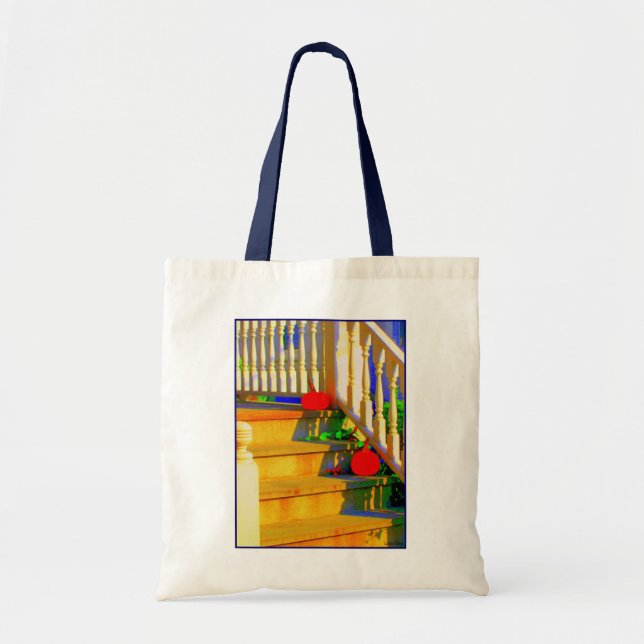 'Two Pumpkins' Budget Canvas Tote Bag (Front)