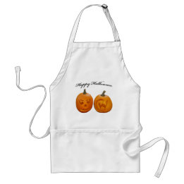 Two Pumpkins Happy Halloween Standard Apron